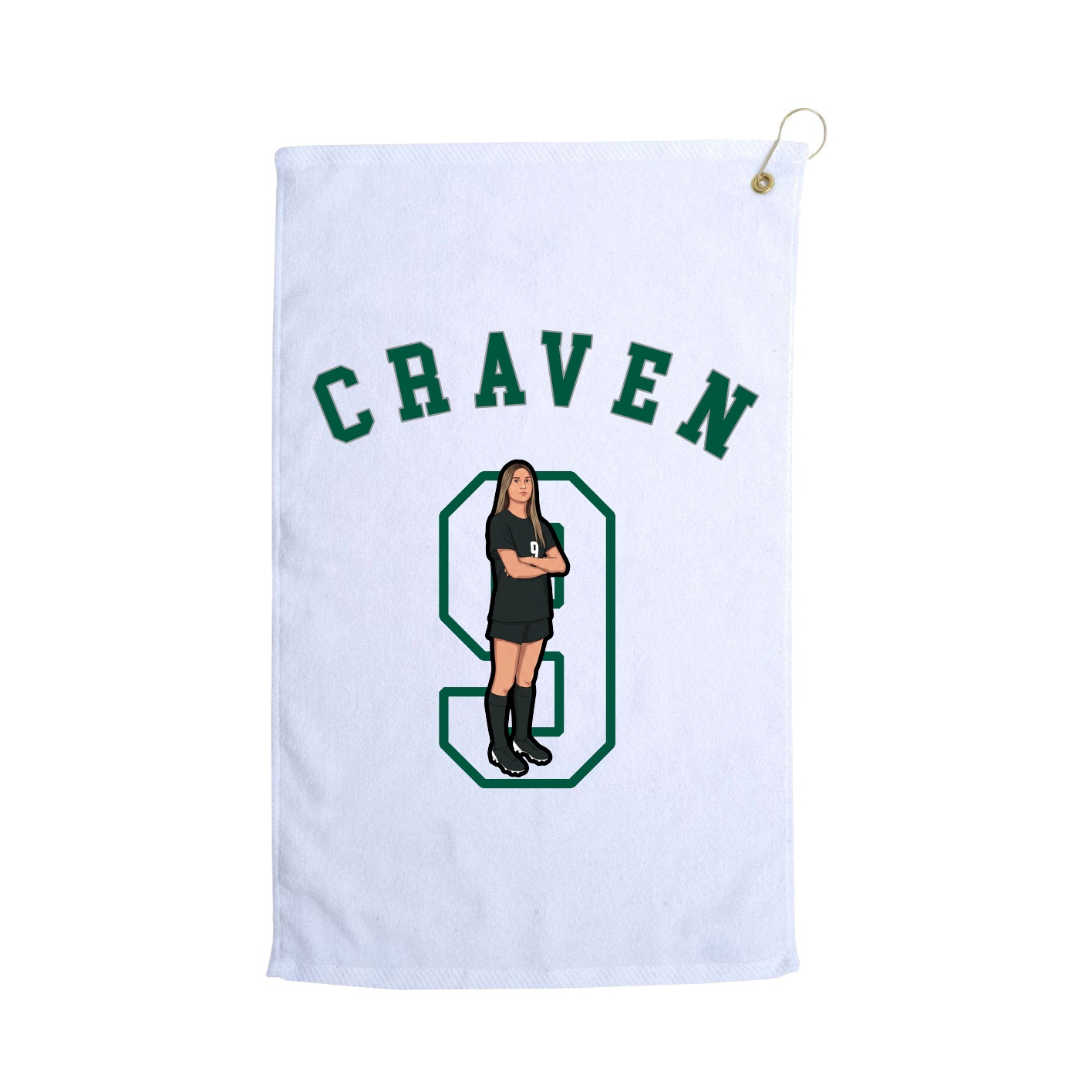 Golf Towel — Shirsey Arch in White