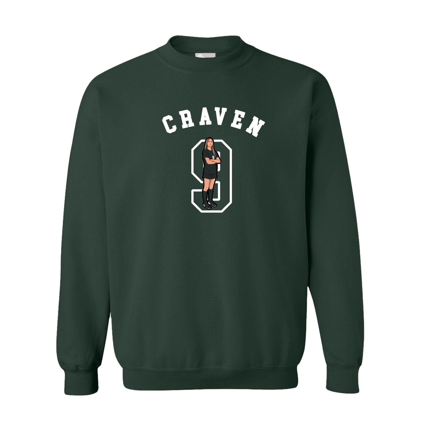 Fleece Crew — Shirsey Arch in Green