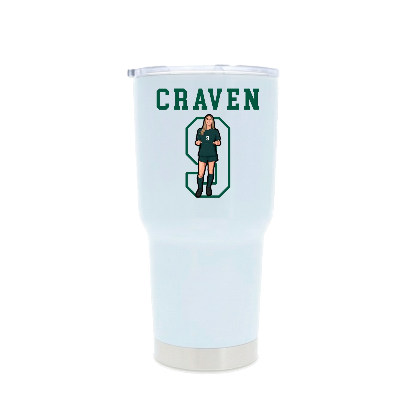 30oz Stainless Steel Tumbler — Shirsey in White