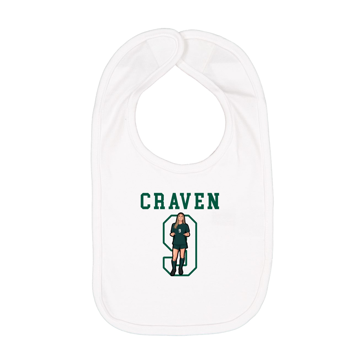 Infant Bib — Shirsey in White