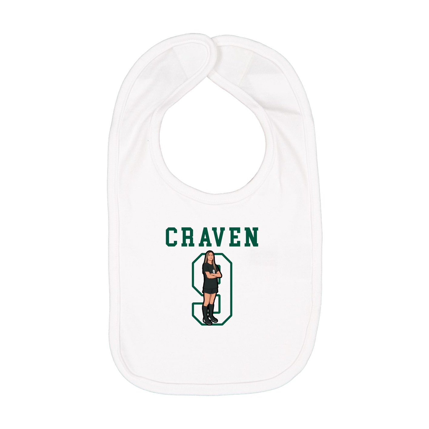Infant Bib — Shirsey in White