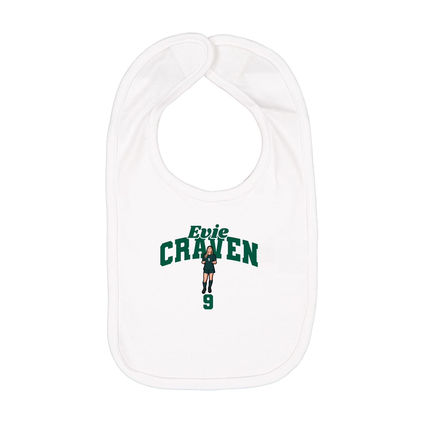 Infant Bib — Signature Arch in White