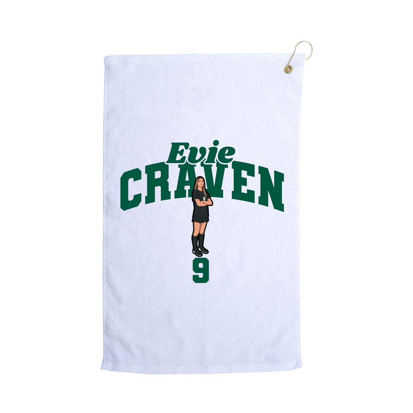 Golf Towel — Signature Arch in White