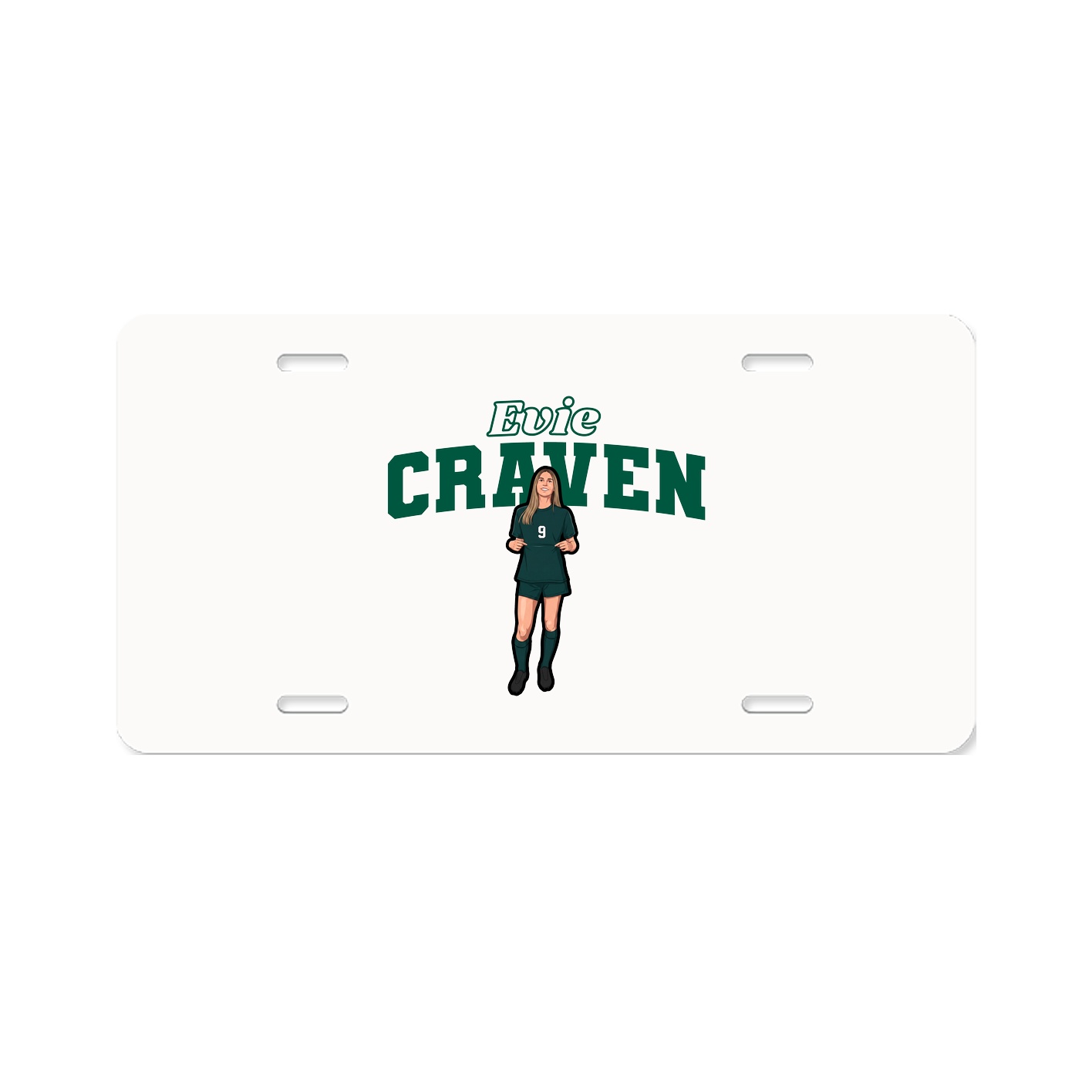 License Plate — Name Arch in Classic