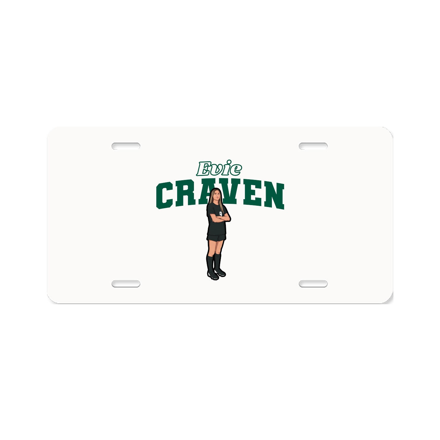 License Plate — Name Arch in Classic
