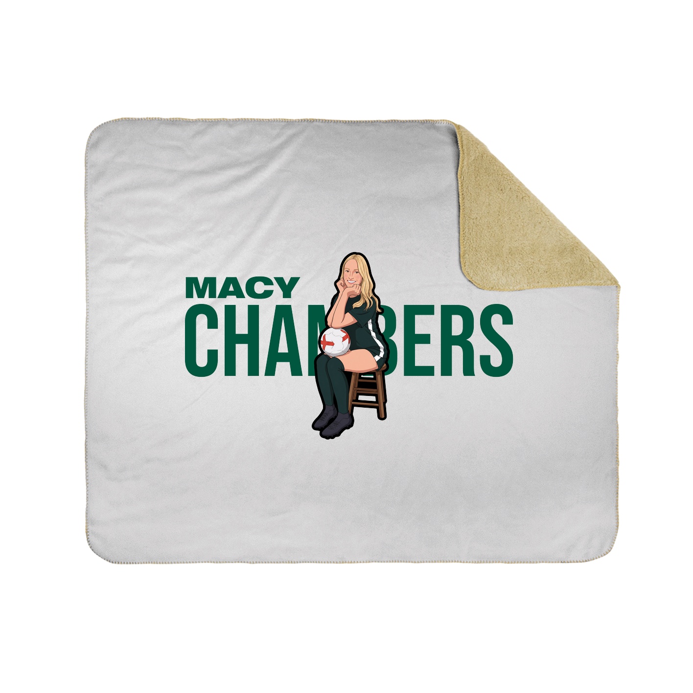 Throw Blanket — Player Name in White