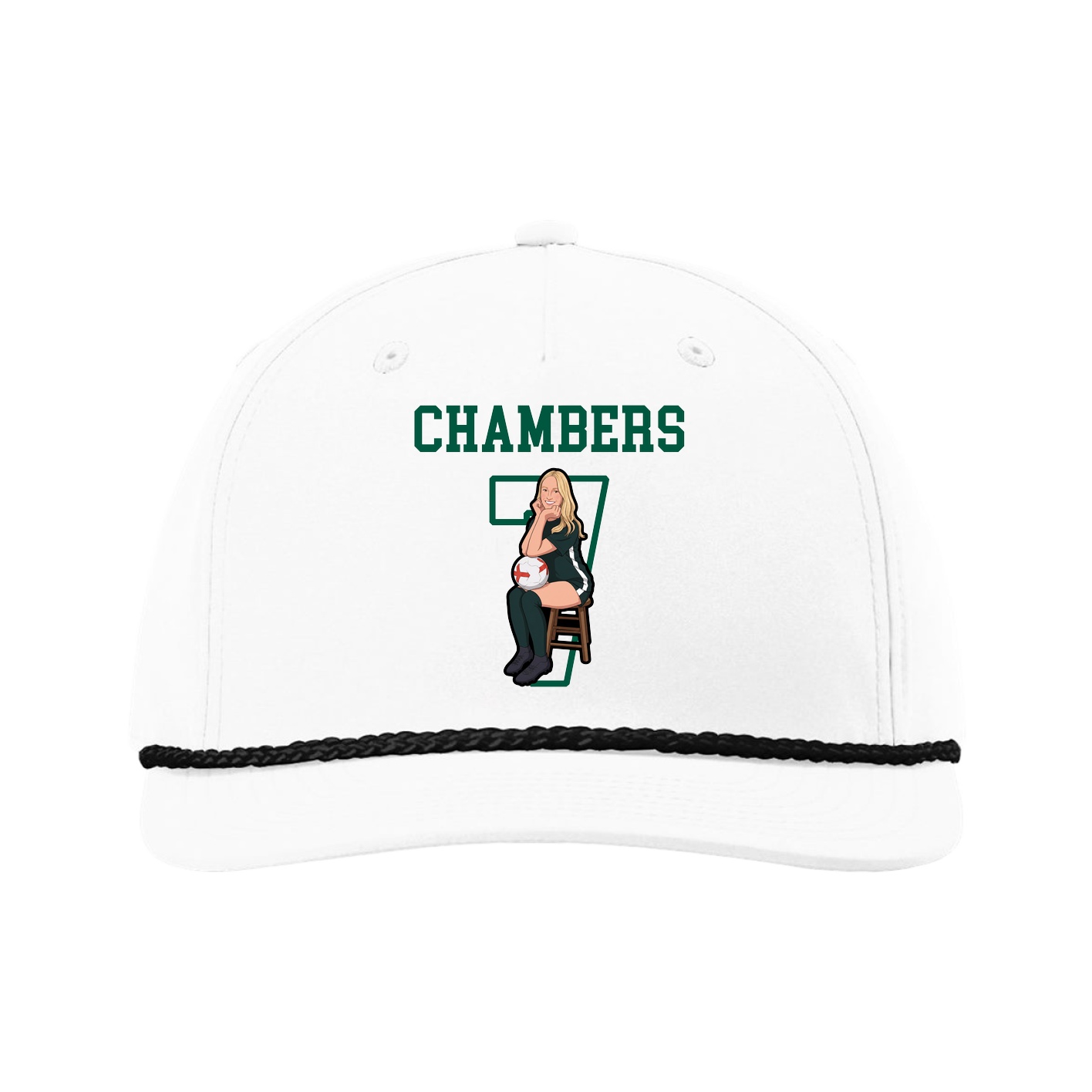 Five-Panel Classic Rope Cap — Shirsey in White