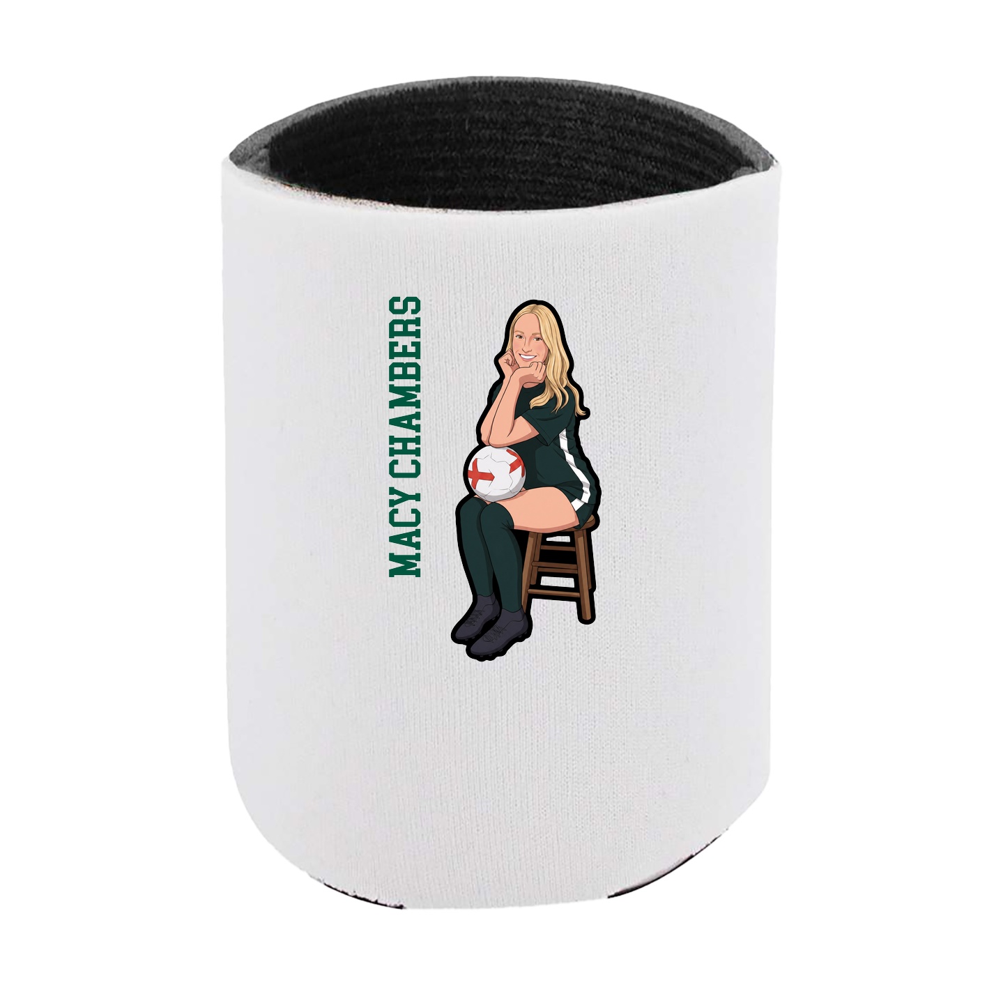 Can Holder — Name Vertical in White