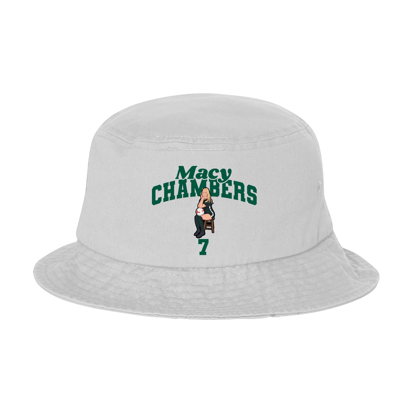 Bucket Cap — Signature Arch in White