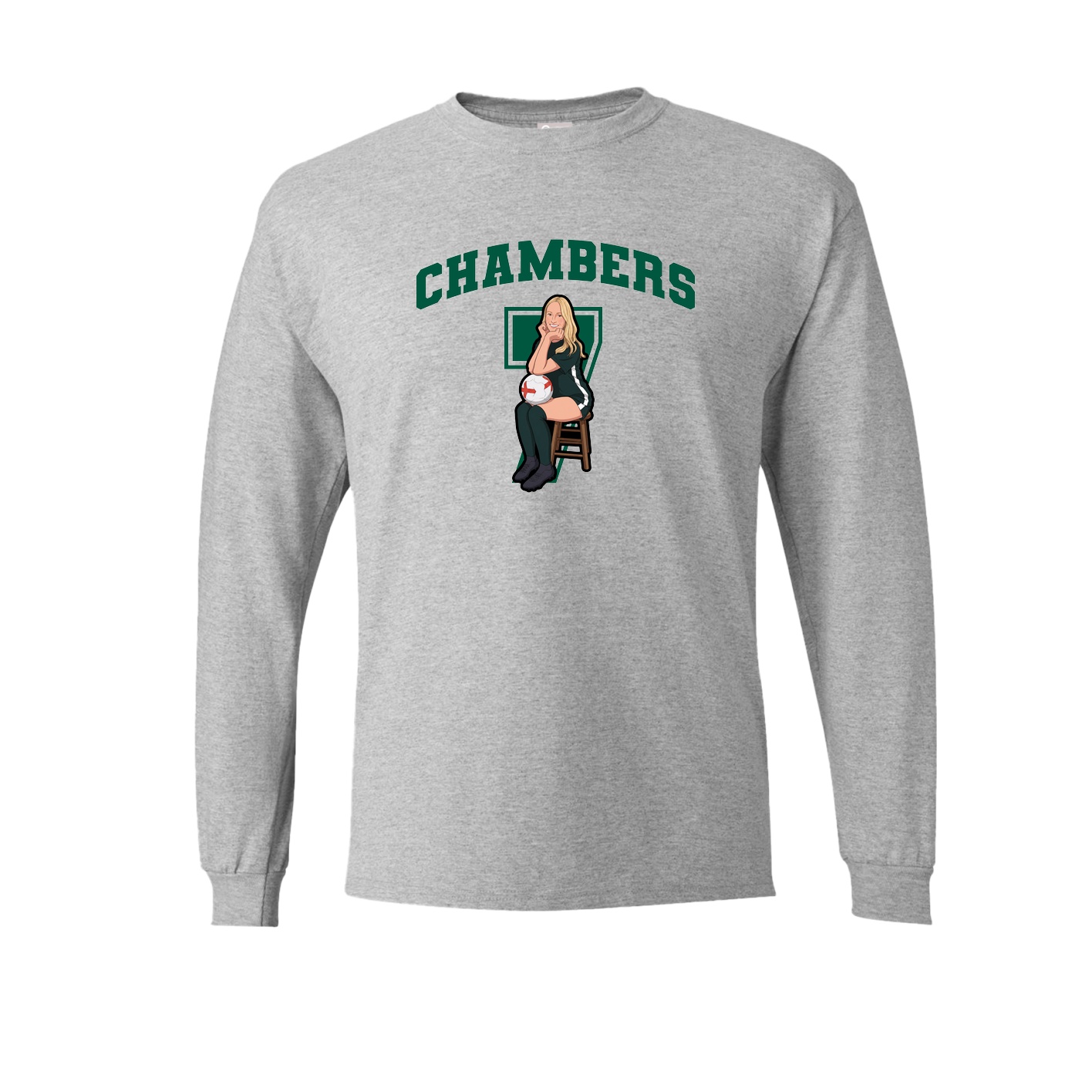 Long Sleeve Tee — Number in Grey
