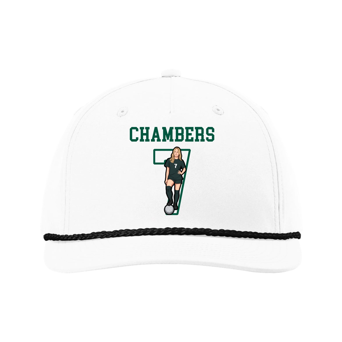 Five-Panel Classic Rope Cap — Shirsey in White
