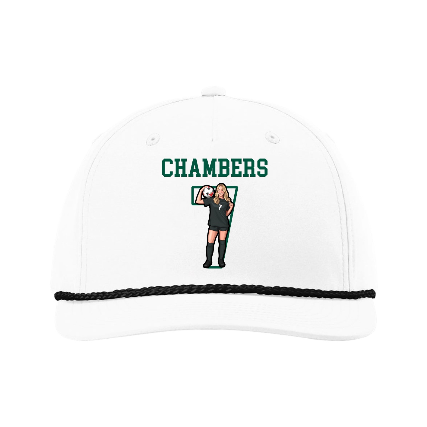 Five-Panel Classic Rope Cap — Shirsey in White