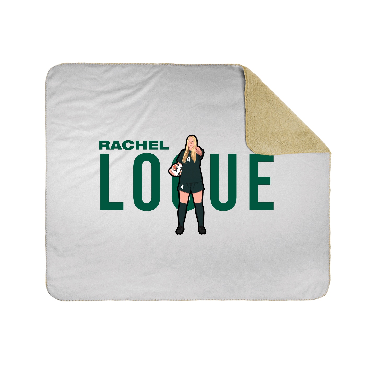 Throw Blanket — Player Name in White
