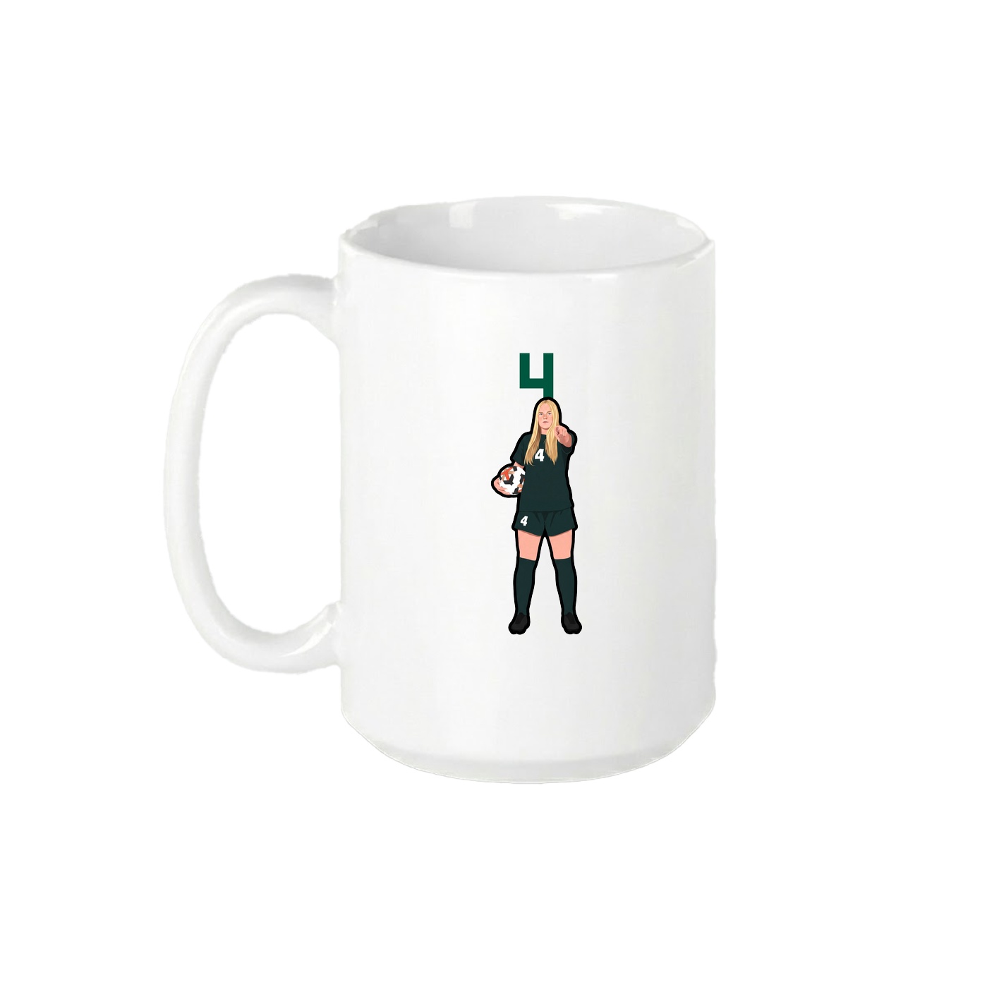 15oz Coffee Mug — Number Top in White