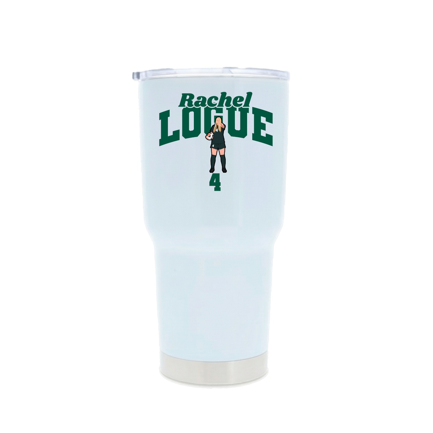 30oz Stainless Steel Tumbler — Signature Arch in White