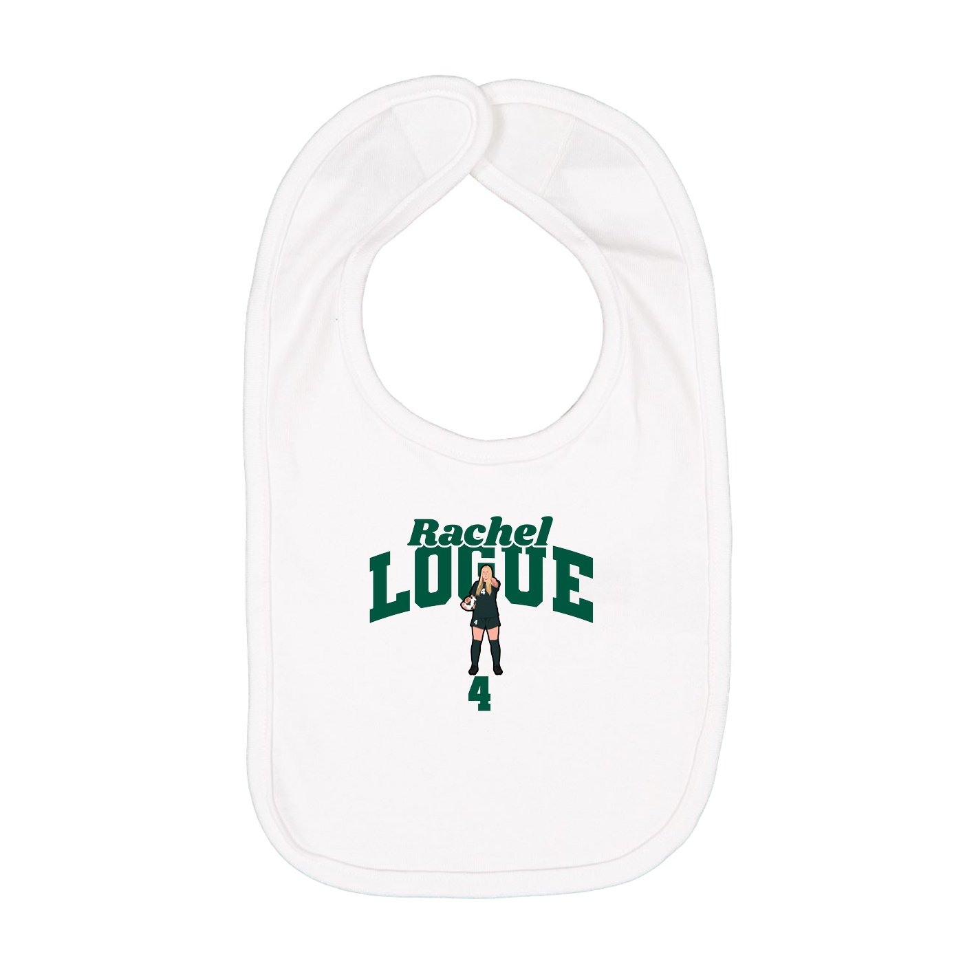 Infant Bib — Signature Arch in White