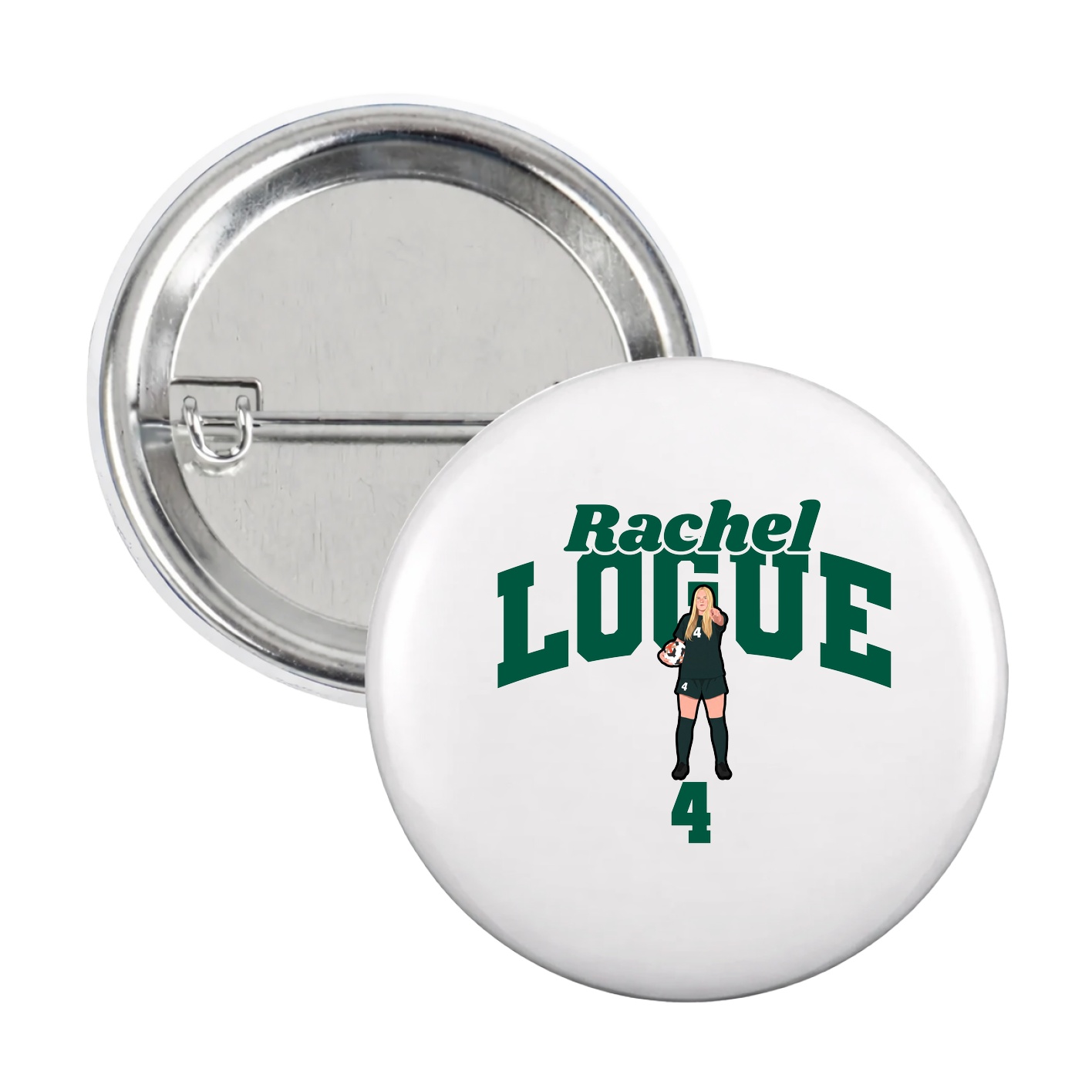 Game Day Button — Signature Arch in White