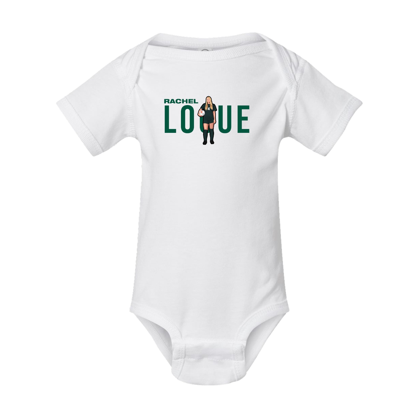 Baby Onesie — Player Name in White
