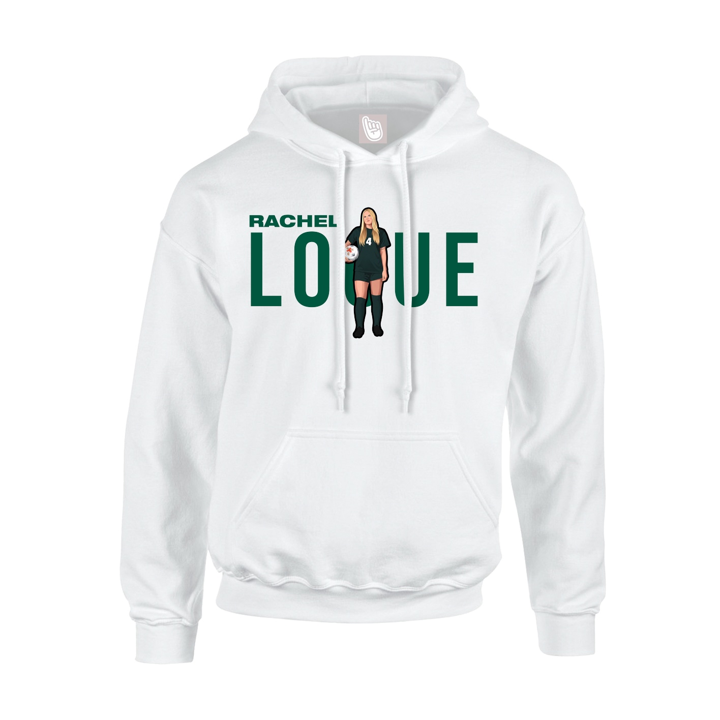 Youth Hoodie — Player Name in White
