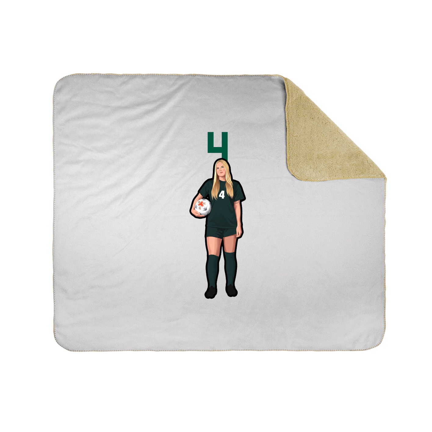Throw Blanket — Number Top in White
