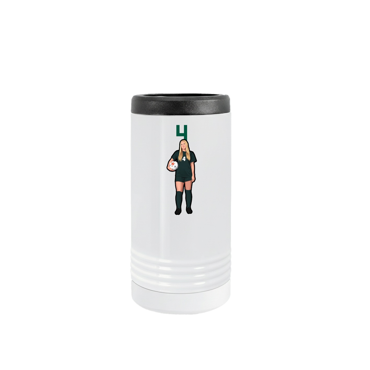 Slim Beverage Holder — Number Top in White