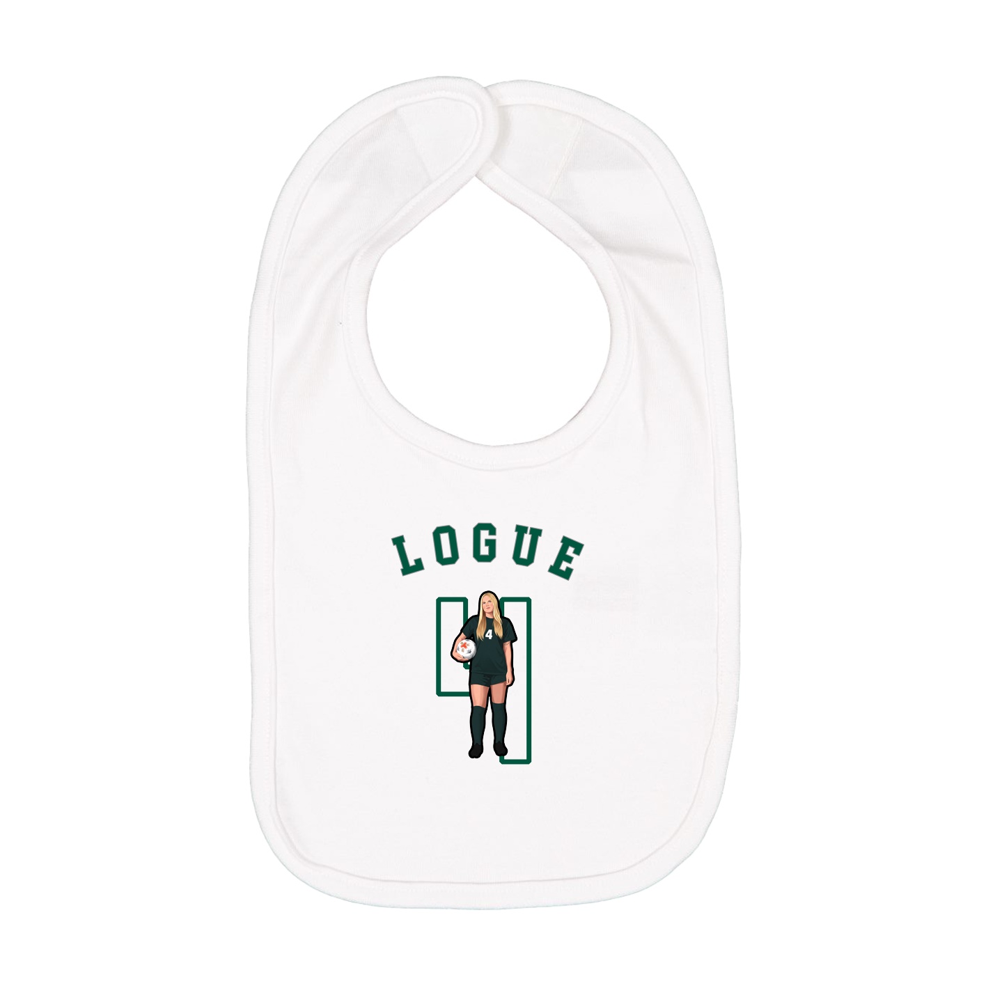 Infant Bib — Shirsey Arch in White