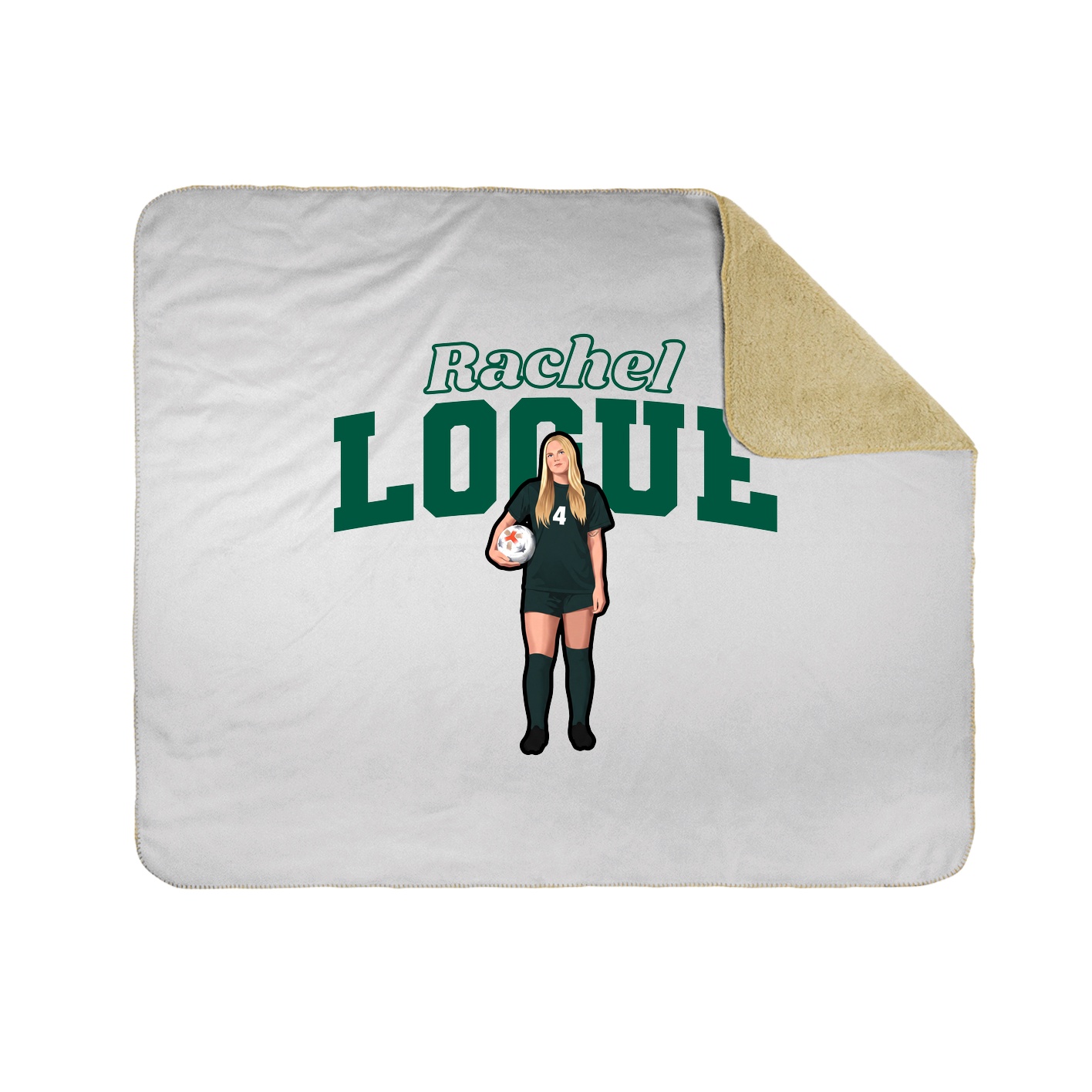 Throw Blanket — Name Arch in White