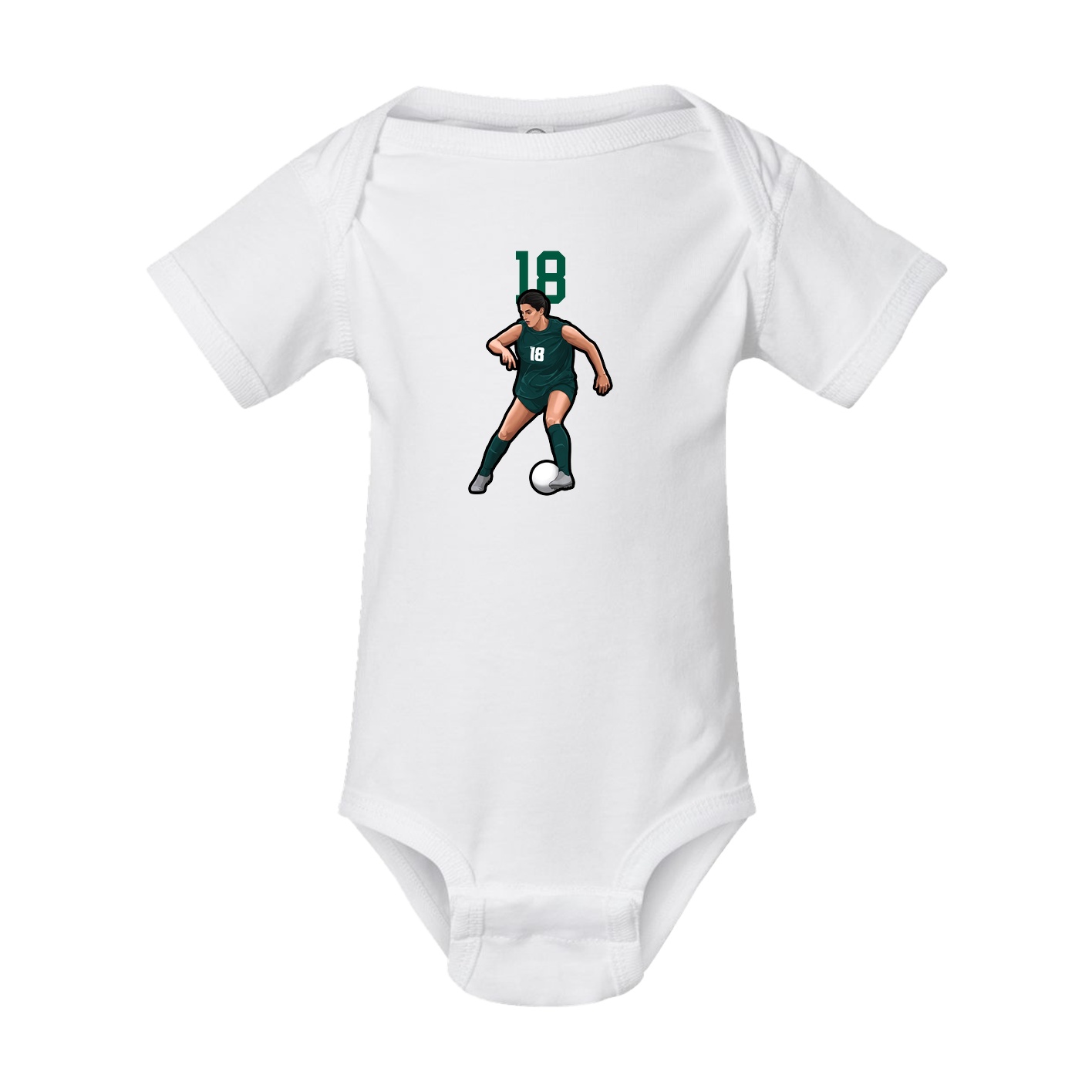 Baby Onesie — Number Top in White