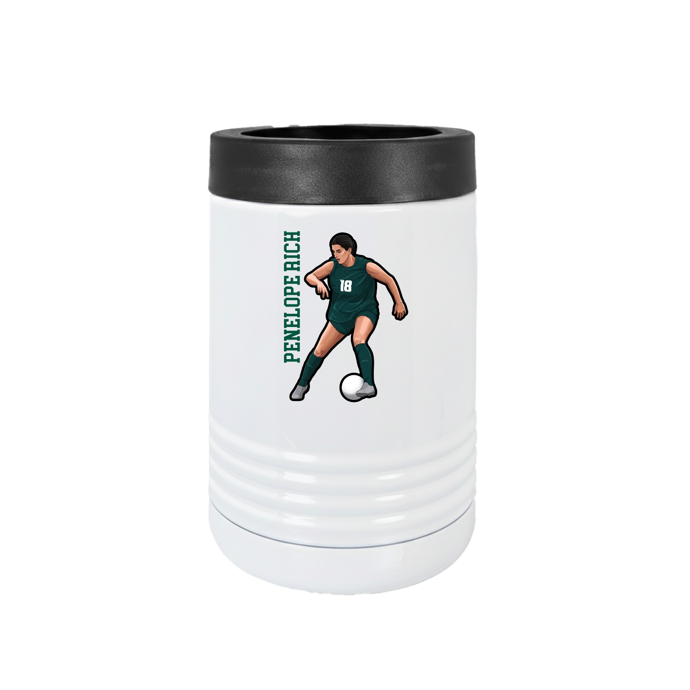 Beverage Holder — Name Vertical in White