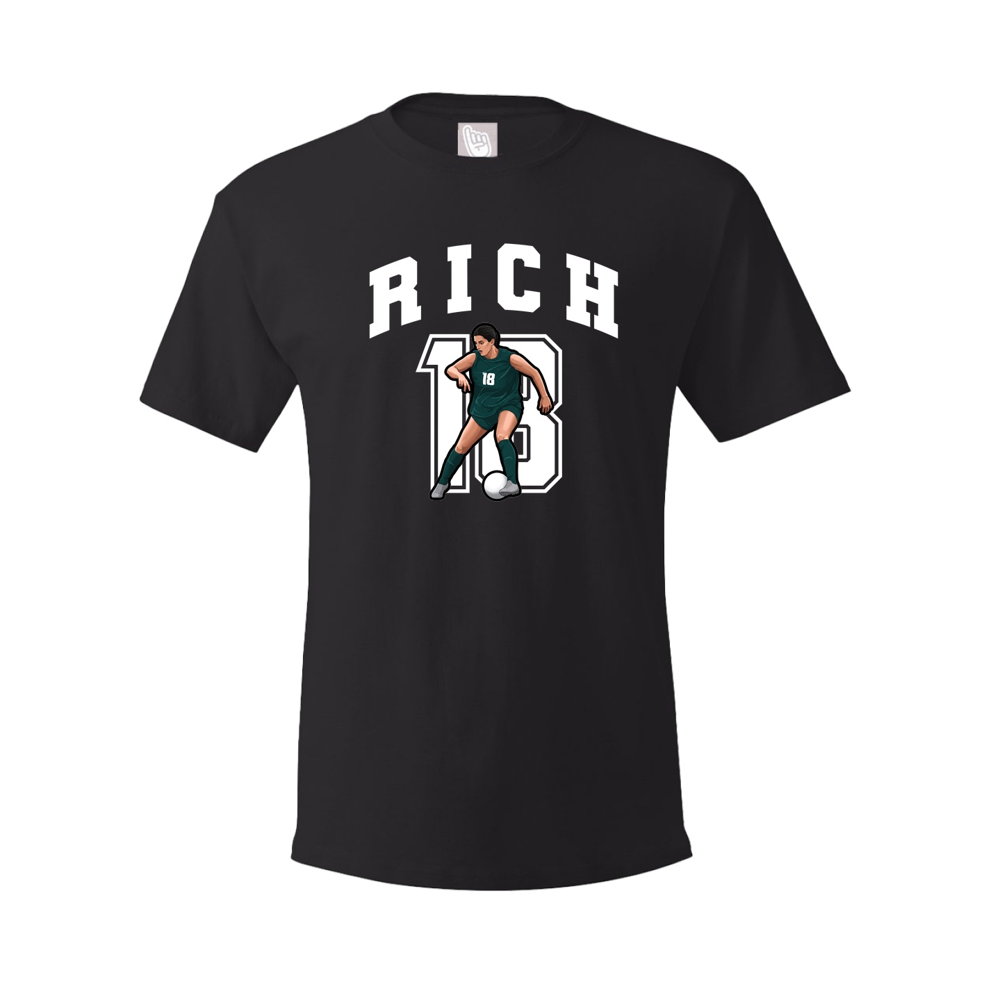 Youth Tee — Number in Black