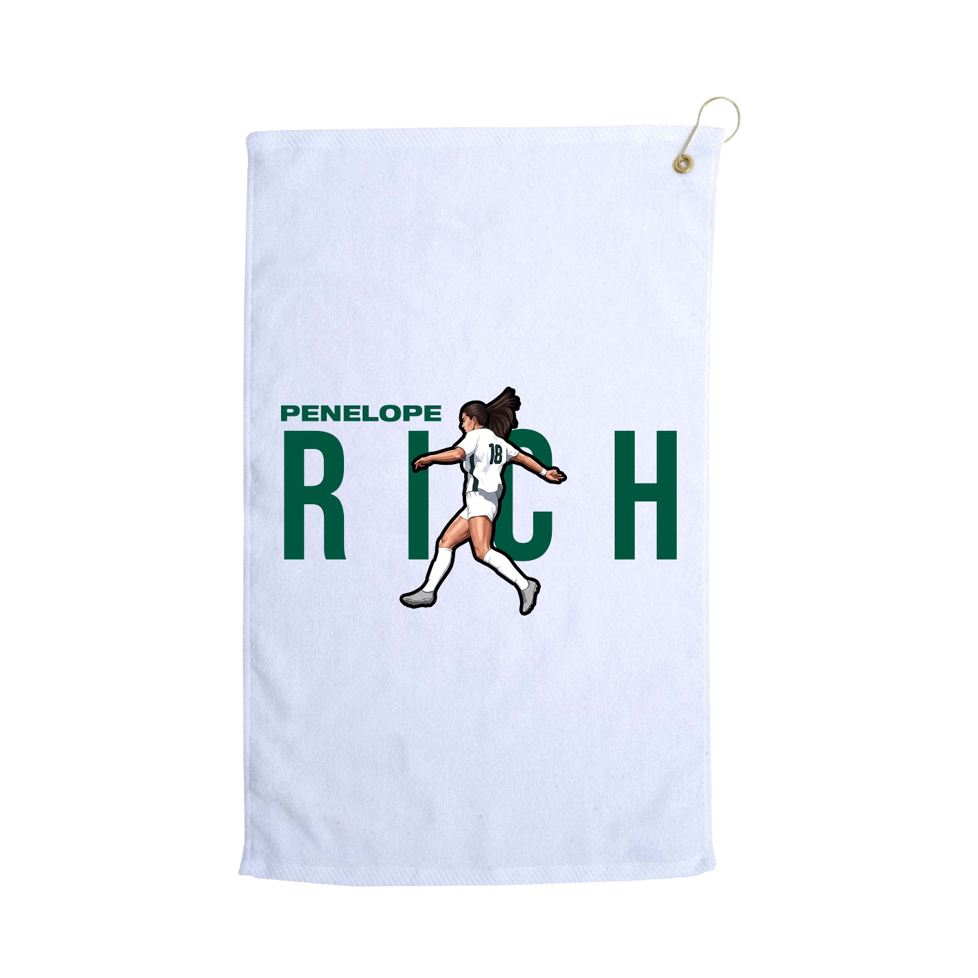 Golf Towel — Player Name in White