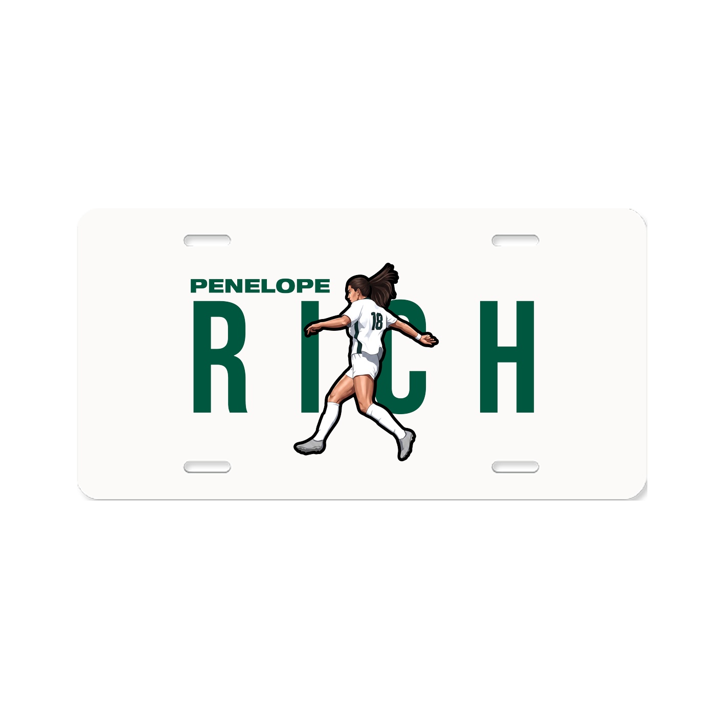 License Plate — Player Name in Classic