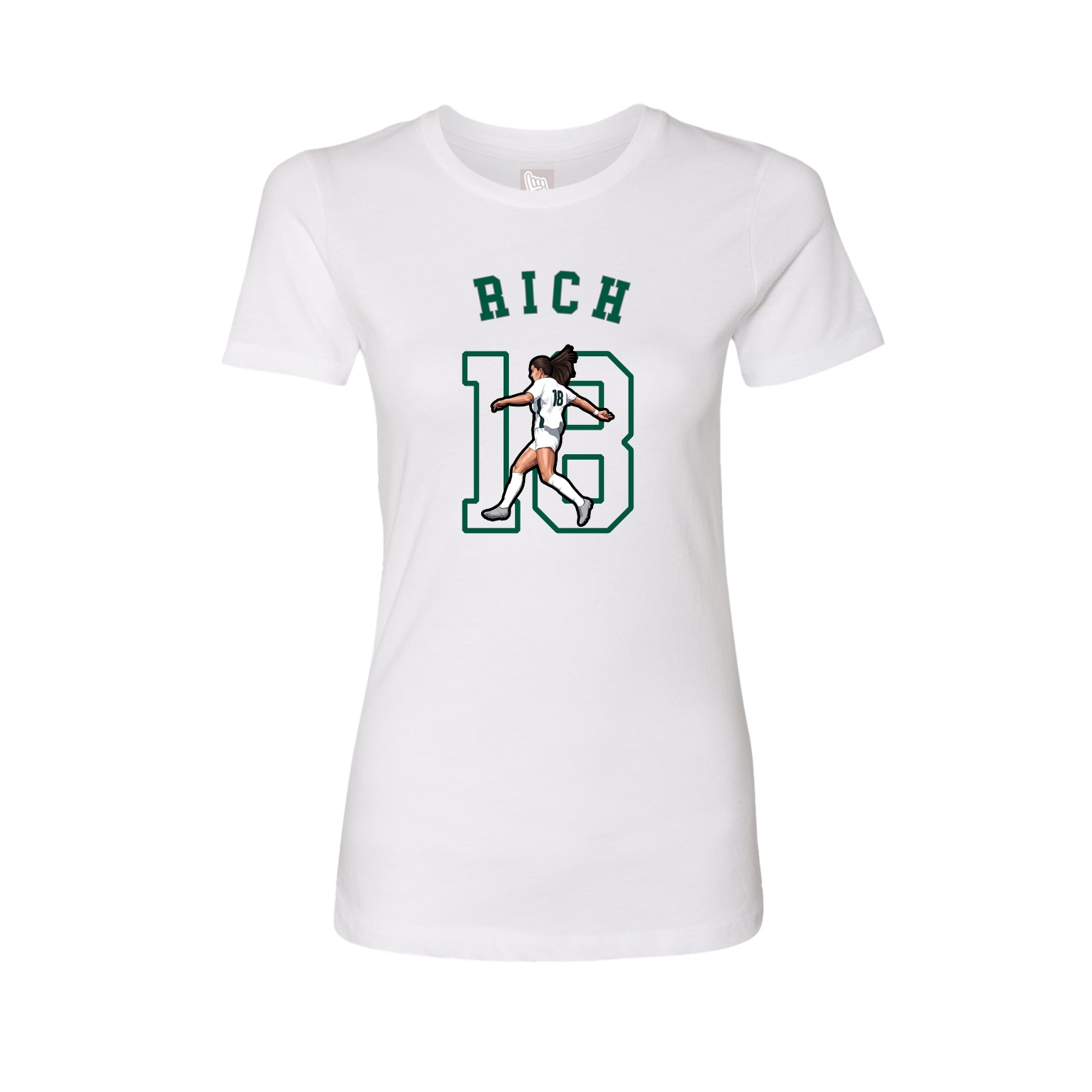 Fitted Women's Tee — Shirsey Arch in White