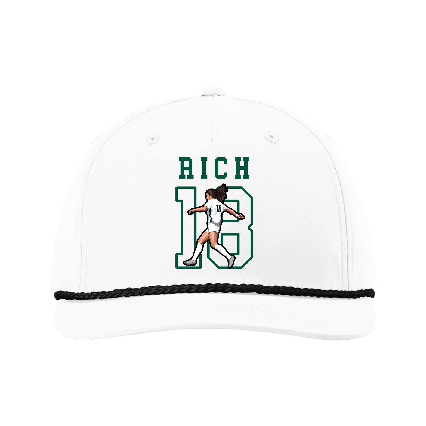 Five-Panel Classic Rope Cap — Shirsey in White
