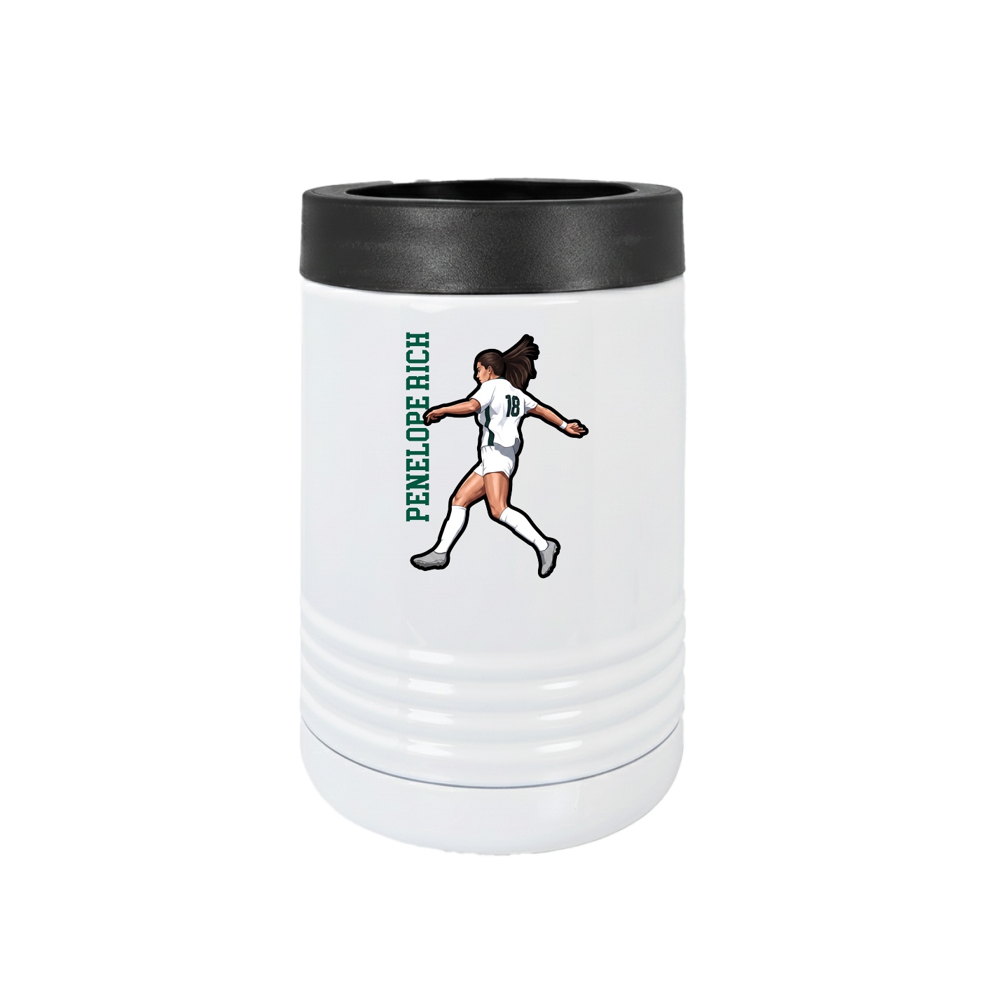 Beverage Holder — Name Vertical in White