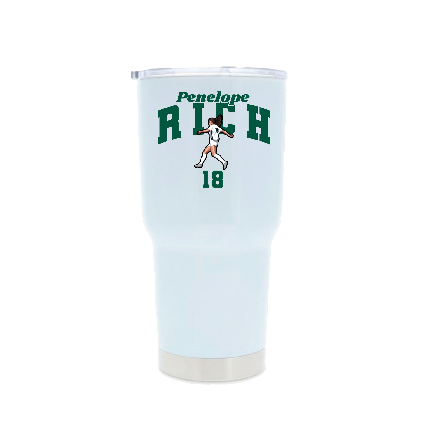 30oz Stainless Steel Tumbler — Signature Arch in White