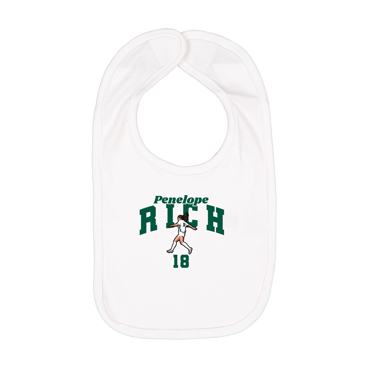 Infant Bib — Signature Arch in White