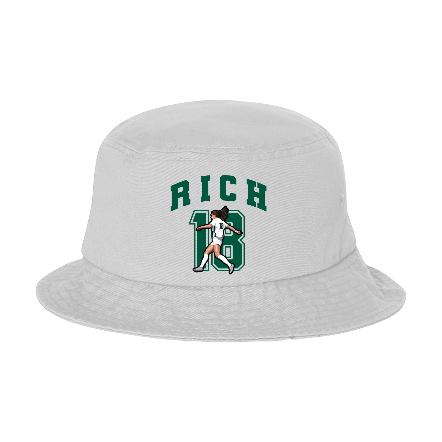 Bucket Cap — Number in White