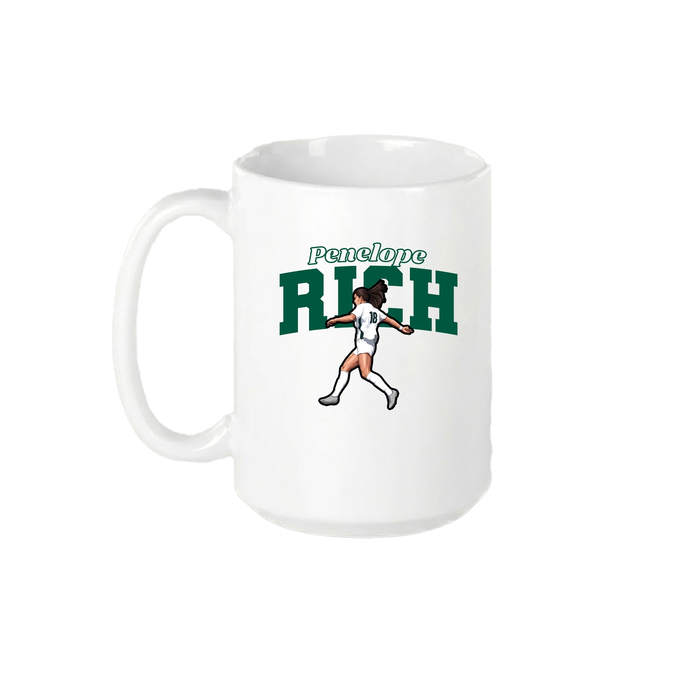 15oz Coffee Mug — Name Arch in White