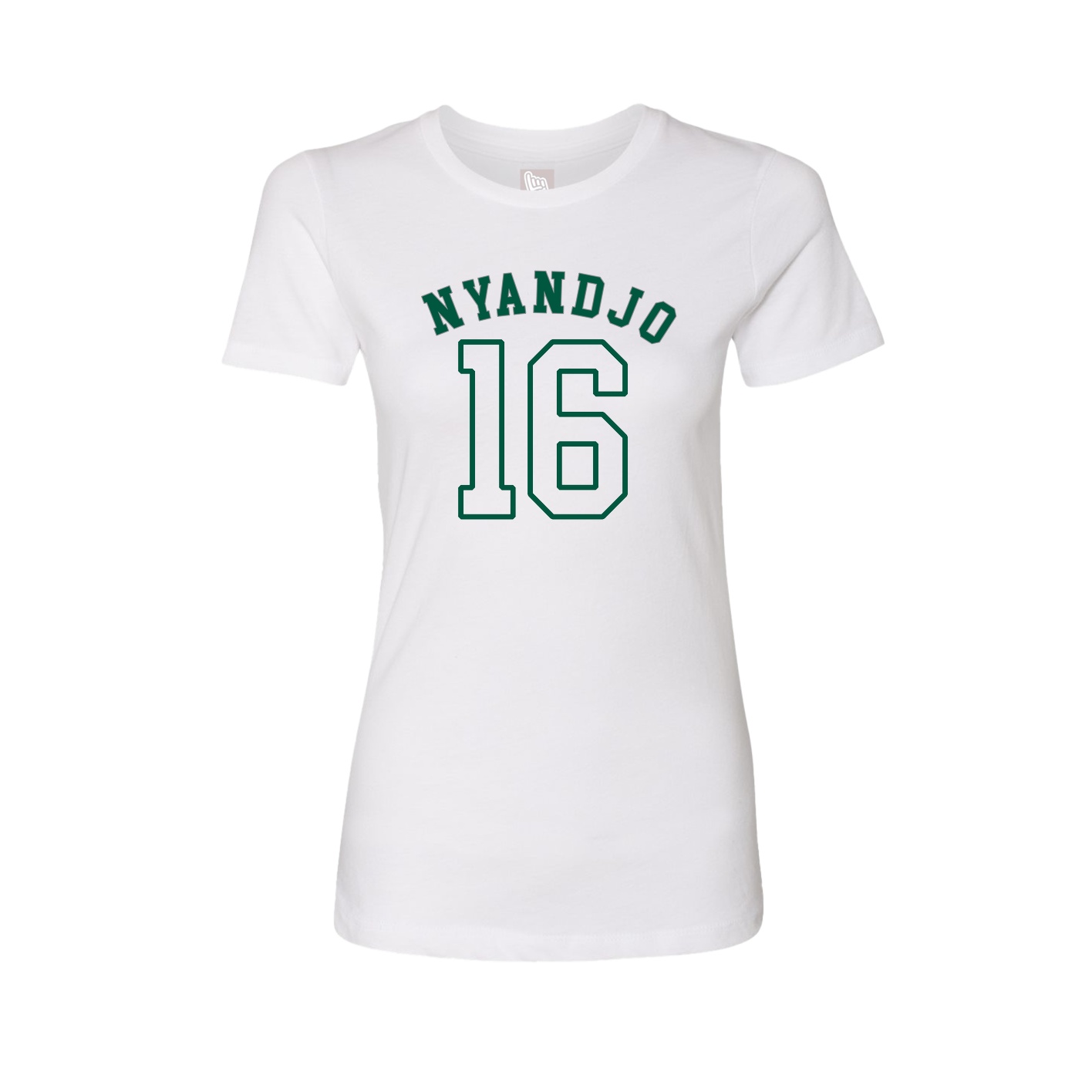 Fitted Women's Tee — Shirsey Arch in White