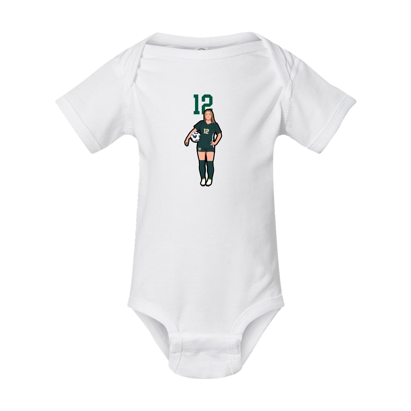 Baby Onesie — Number Top in White