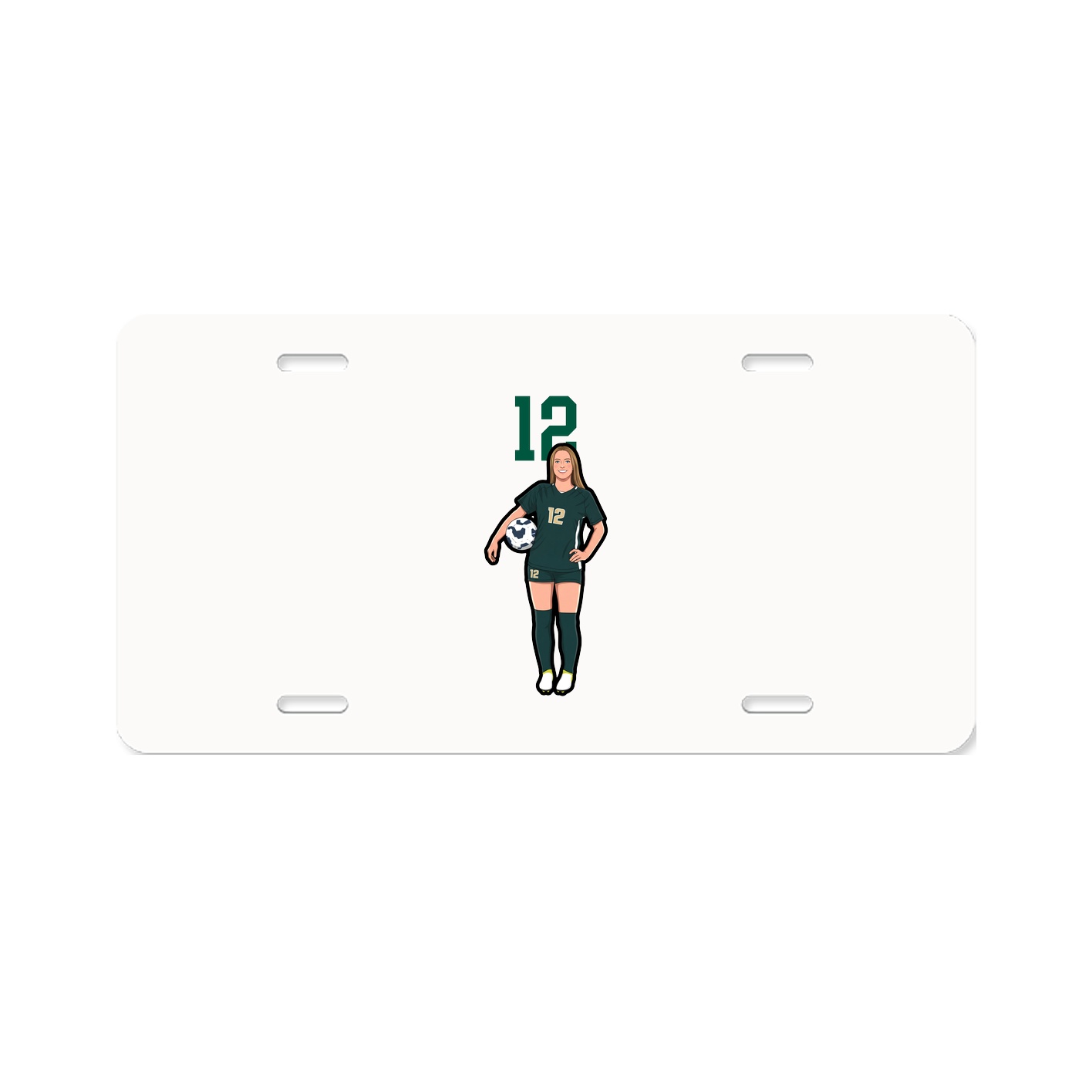 License Plate — Number Top in Classic