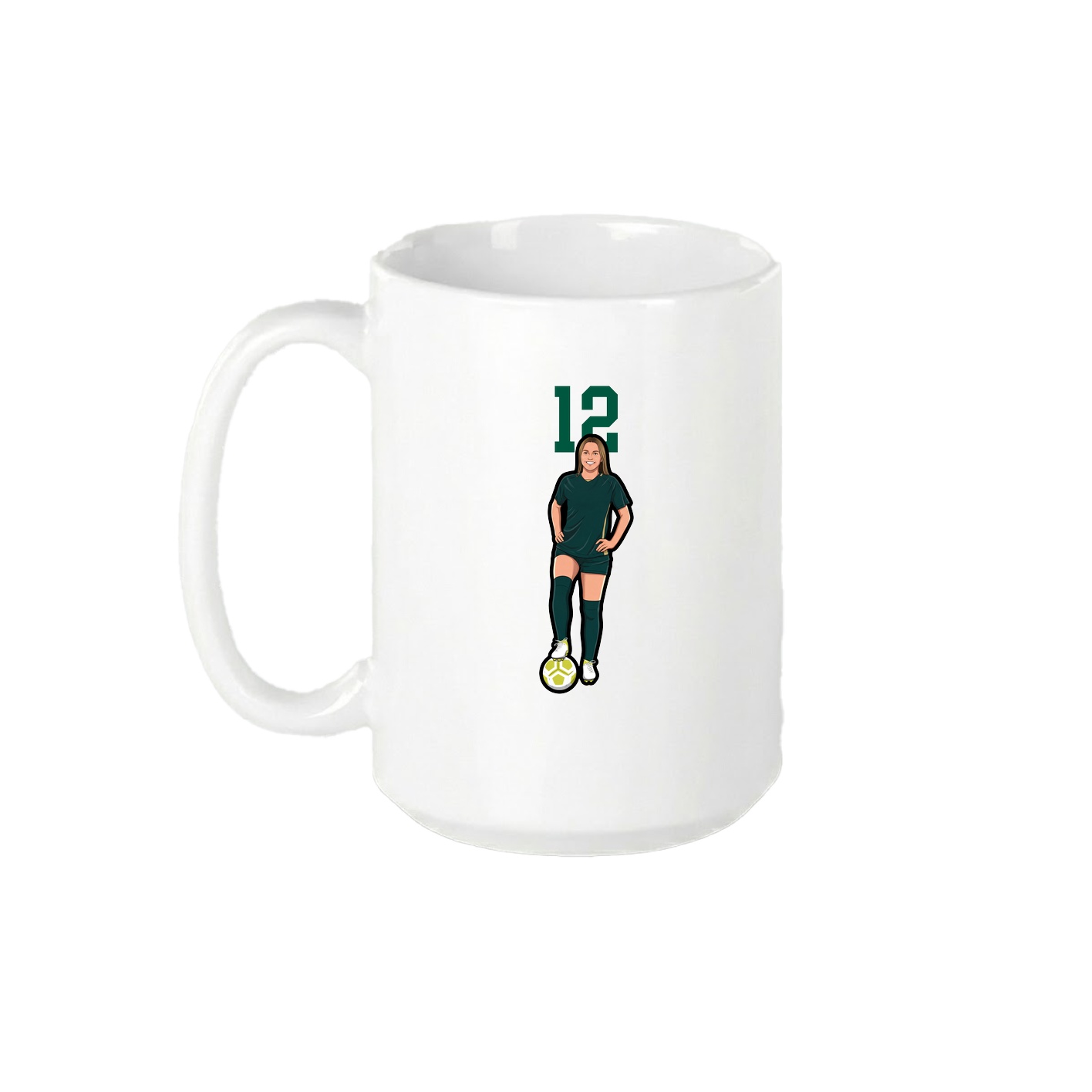 15oz Coffee Mug — Number Top in White