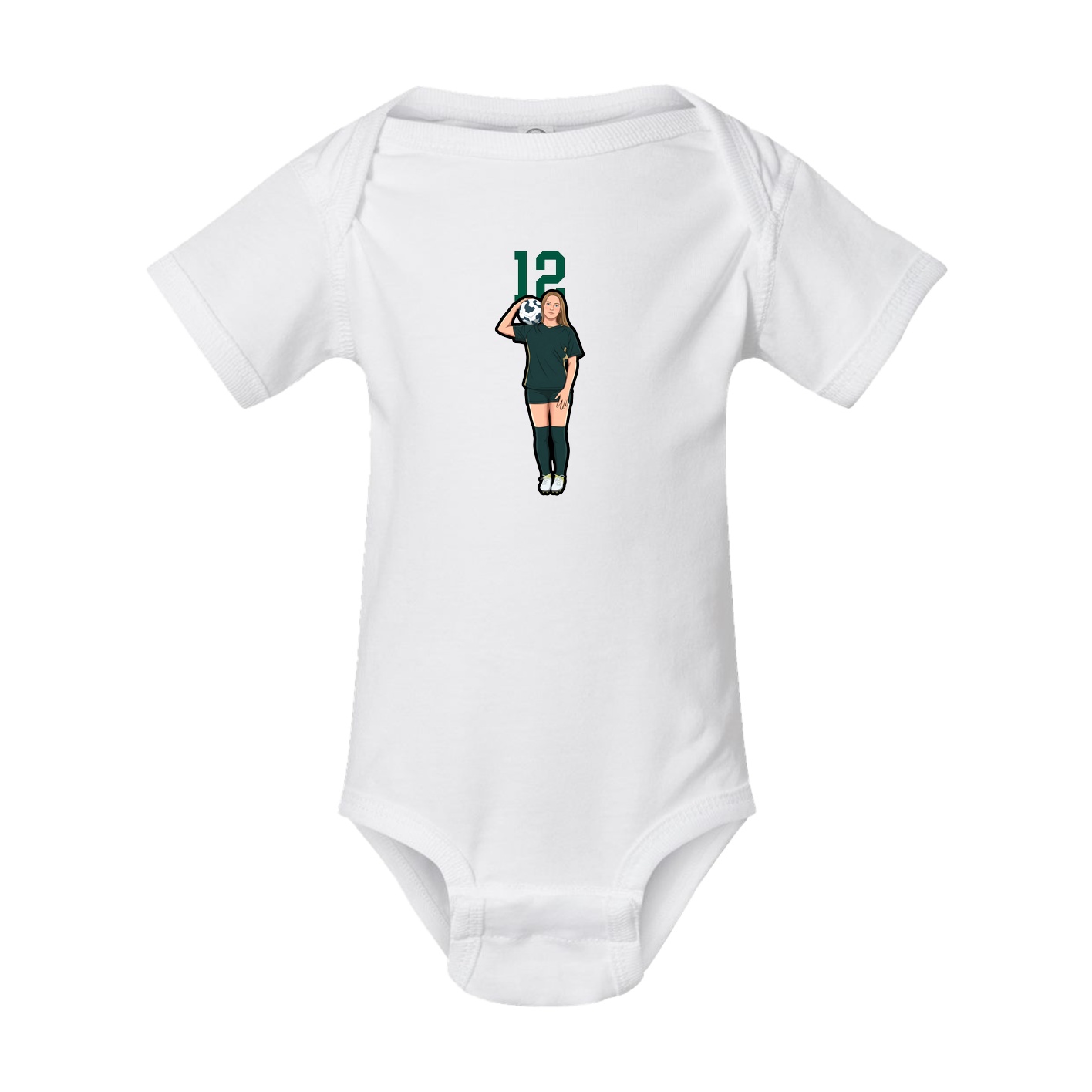 Baby Onesie — Number Top in White