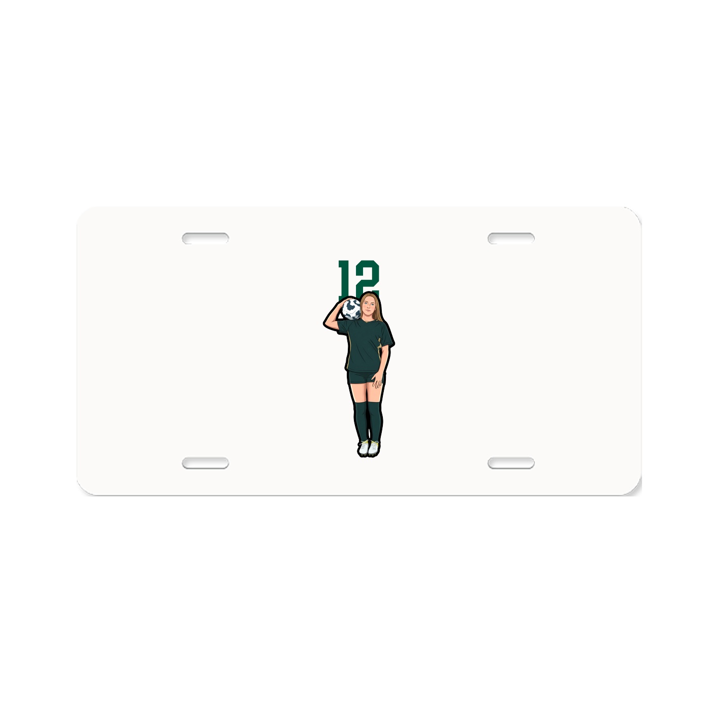License Plate — Number Top in Classic
