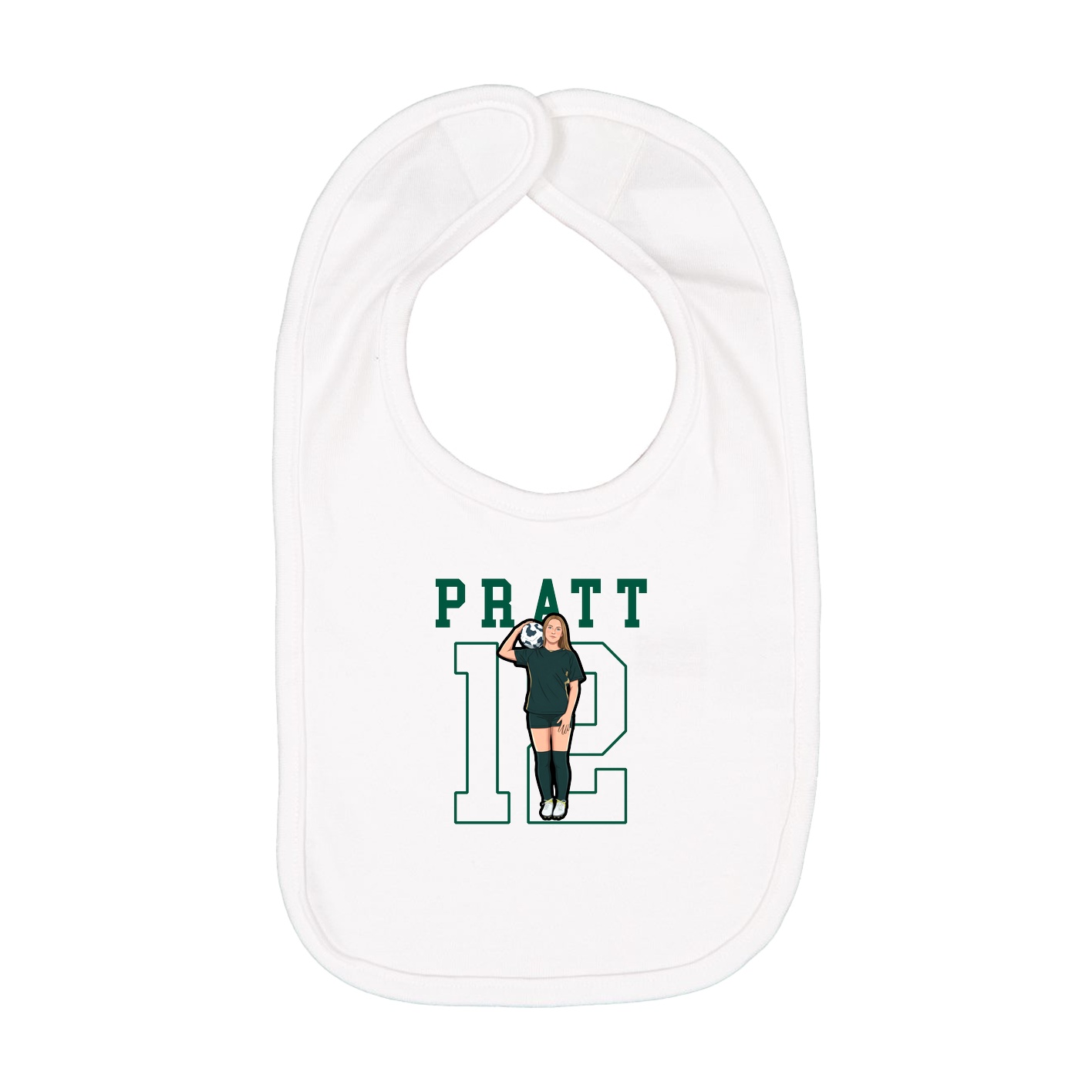 Infant Bib — Shirsey in White