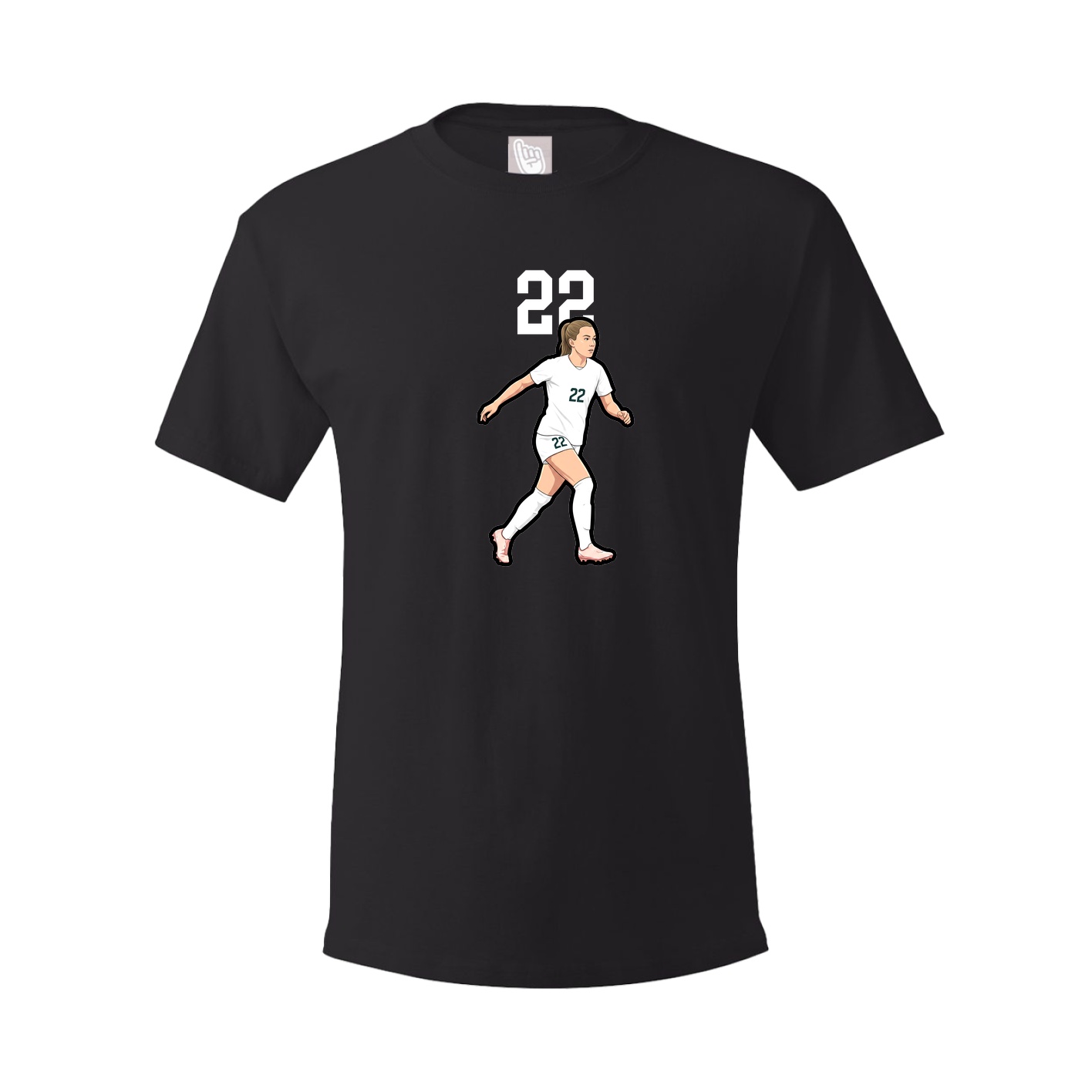 Youth Tee — Number Top in Black
