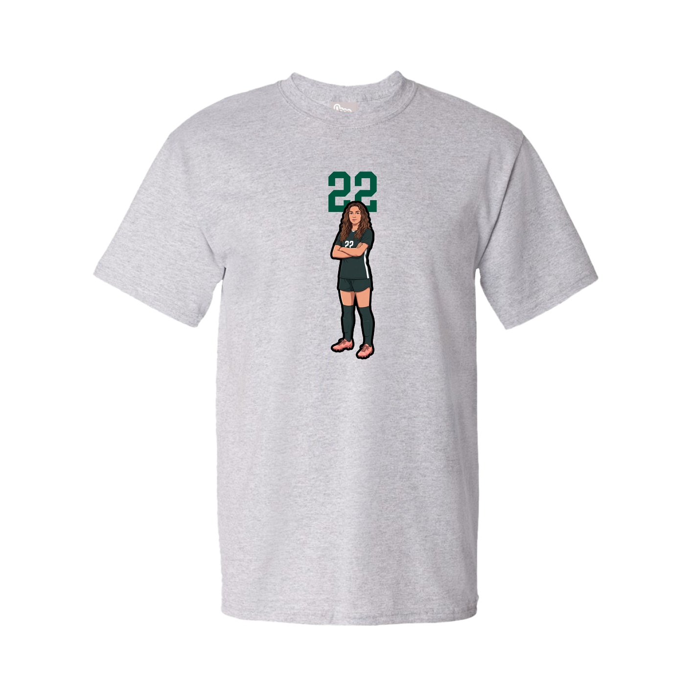 Youth Tee — Number Top in Grey