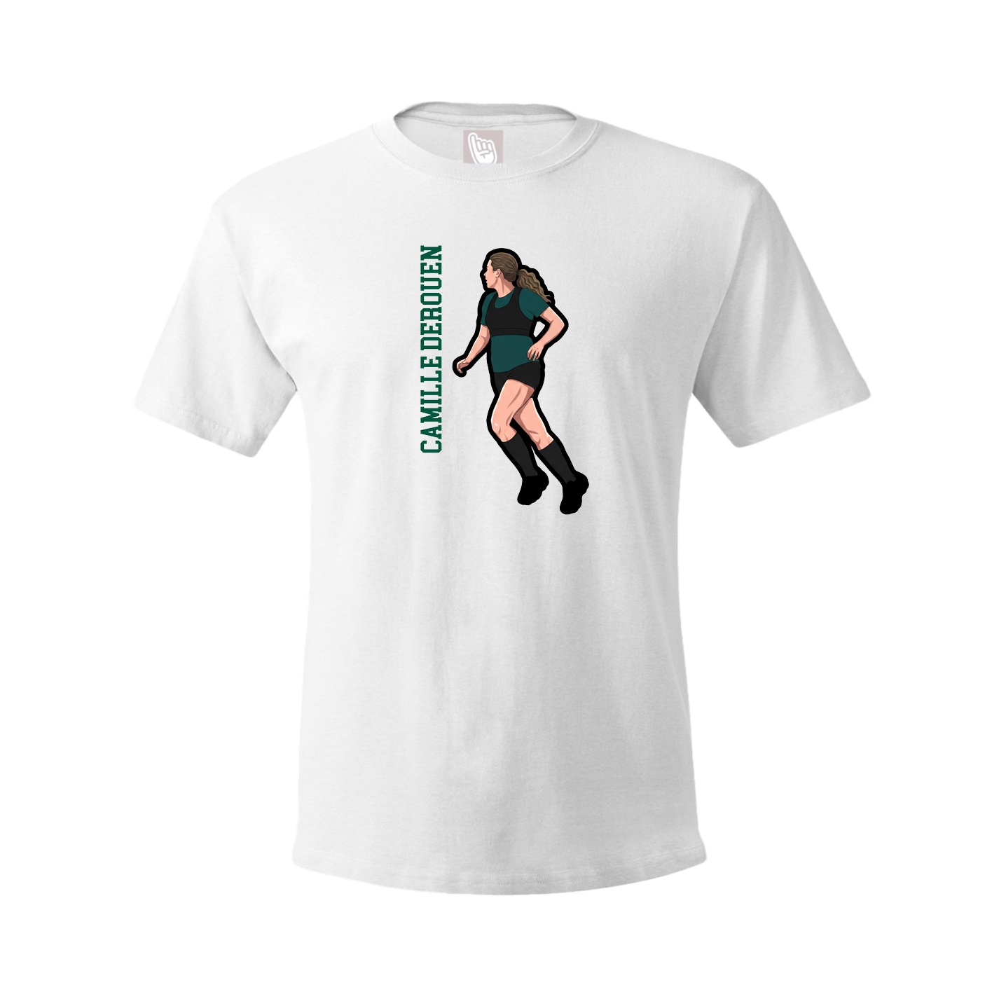 Tee — Name Vertical in White