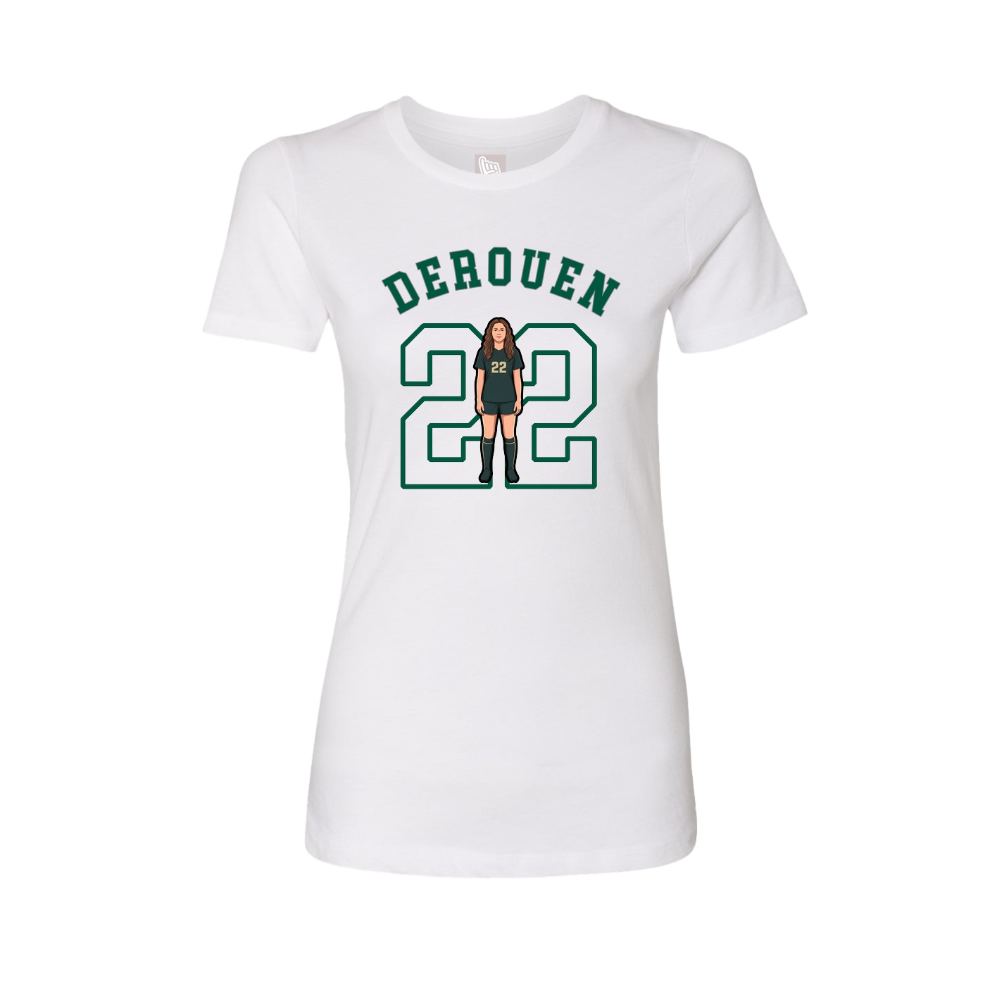 Fitted Women's Tee — Shirsey Arch in White